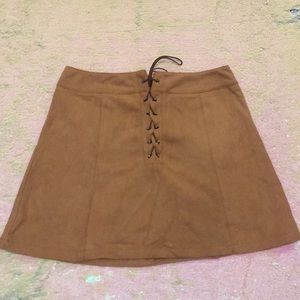 Tan suede mini skirt. Size M, fits like a s/m